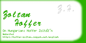 zoltan hoffer business card